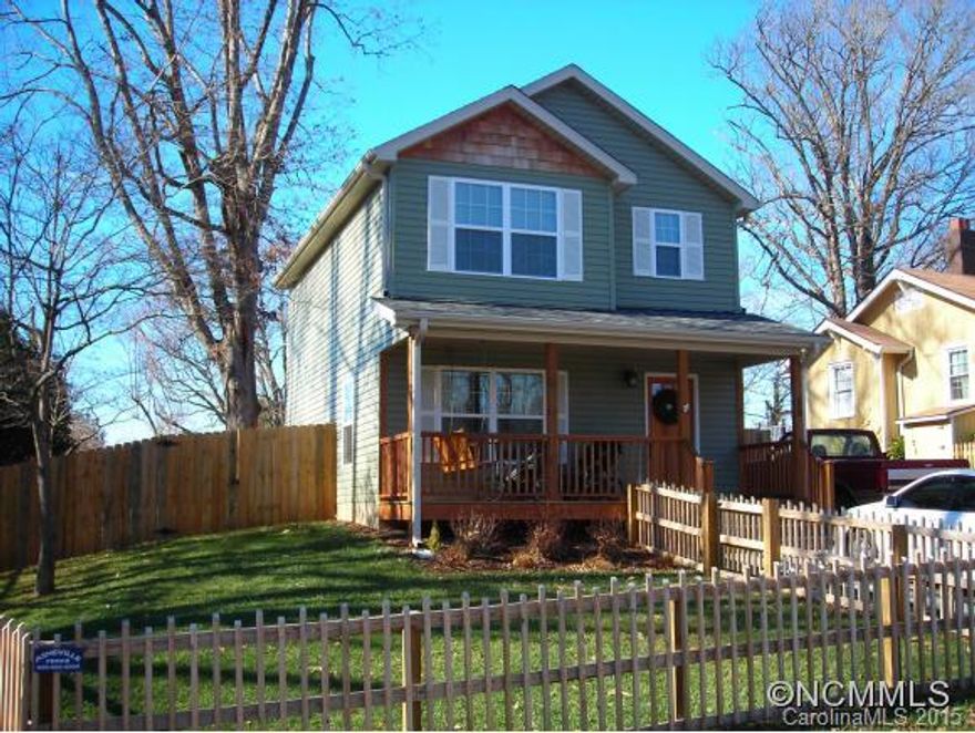 Charming nearly new 3 bedroom 2.5 bath home on corner lot in Oakley.  Minutes to Biltmore Village, downtown, Highland Brewing, shopping and more.  Walking distance to schools, parks and library.  Home features custom wooden fence and storage shed in rear.  Dual zoned heating, Vaulted ceiling in Master and tile bathrooms.  Open floor plan with front porch and rear patio.  Priced to sell, show and sell.