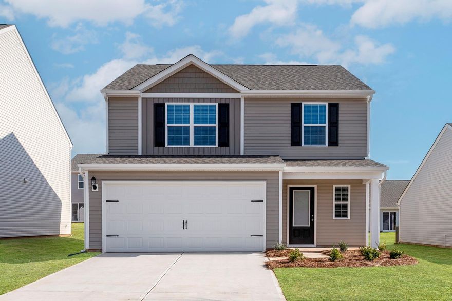 Relax in the spacious living room, great for friends and family to welcome in the new year in your new home!  This brand new home features an open floor plan.  Kitchen and dining room are open to the living room for easy entertaining.  Your new home is complete with granite counter tops throughout, Whirlpool stainless steel appliances which includes refrigerator, dishwasher, oven and microwave.  Upstairs are spacious bedrooms with a private owners suite with a huge walk-in closet.  Attached 2-car garage with finished walls and garage door opener.  Enjoy our neighborhood park and let your furry friends play at the dog park.  Just minutes from Rock Hill and easy access to Charlotte.