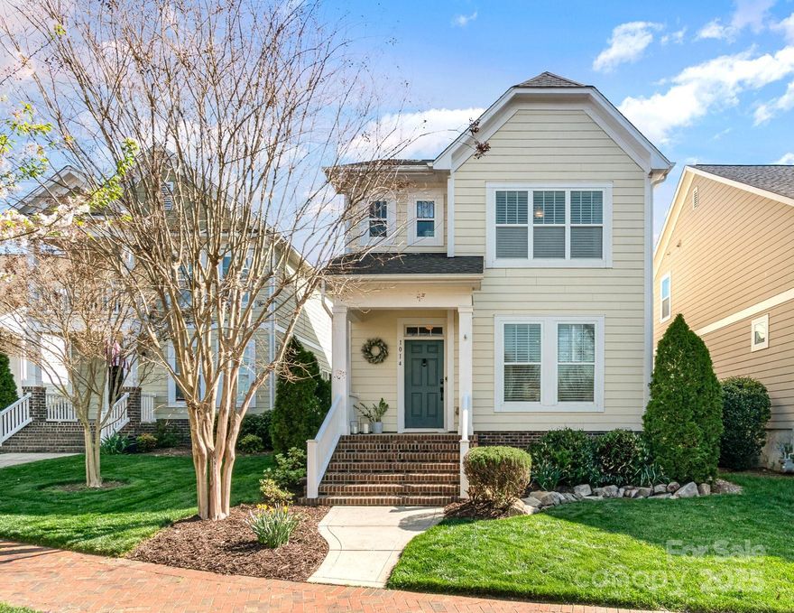 Nestled in the highly sought-after Eagle Park neighborhood of Belmont, this charming and cozy home offers over 1,700 sq.ft. of living space filled with character and modern amenities. This home boasts an open floorplan with an abundance of natural light. The kitchen features a shiplap-accented large island w/granite countertops and SS appliances, including gas range w/double ovens. Updated lighting, new faucet and a custom-built expansive walk-in pantry adds to the home's functionality. The main floor boasts hardwood flooring throughout. The primary bedroom offers a walk-in closet with a custom closet system. The private, low-maintenance backyard features a separate grilling porch, grass area, and flagstone patio perfect for outdoor entertaining. Curb appeal abounds, with this property being one of only 6 homes overlooking a picturesque common area park, maintained by a reasonable HOA. The Eagle Park community is renowned for its friendly atmosphere and walkability. Must see!