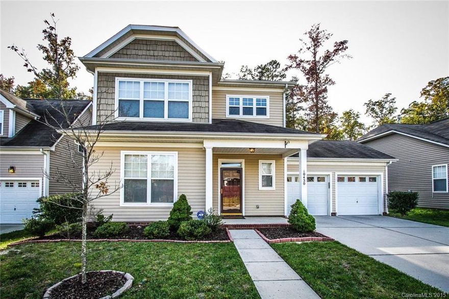 Located minutes from I-485, the Whitewater Center, 15 minutes to center city and the airport this home has lots of spacious, bright room. Over 2500 square feet allow for formal living and dining as well as a den, loft and third floor bonus room without compromising on space. Neutral colors. Great storage space! The interior is welcoming and there is plenty of natural light. The back yard is fenced with black metal fencing and backs up to a natural, wooded area that affords privacy.