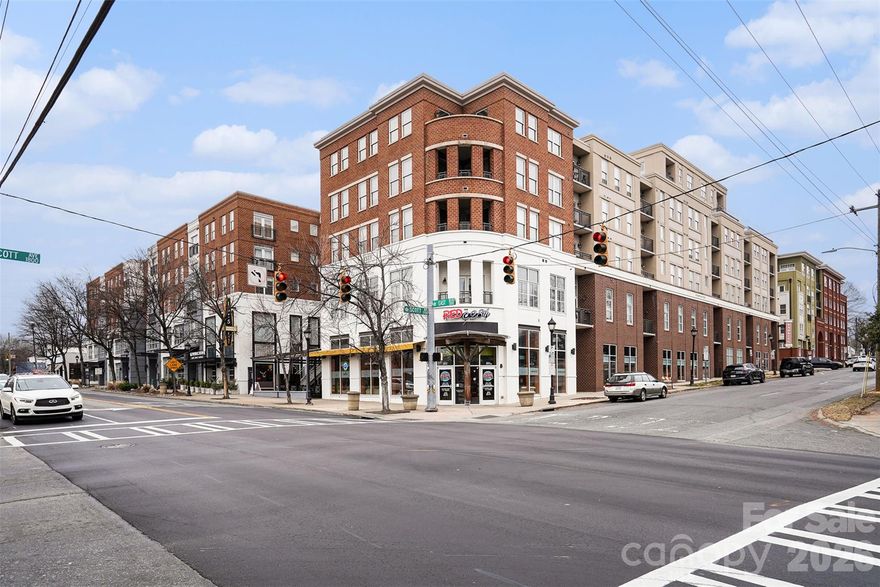 One-of-a-kind opportunity to own one of the only studio units in the sought-after 1315 East Condominiums. This light-filled residence features two sets of double French doors opening to charming Juliet balconies, offering vibrant views overlooking the heart of Dilworth. The location is truly unmatched—steps from some of Charlotte’s best dining, boutique shopping, and everyday conveniences including Harris Teeter, Fresh Market, and Atrium Health. Enjoy easy access to Freedom Park and The Greenway, with Uptown, South End hotspots, and the Metropolitan just a quick five-minute drive away.

The unit has been thoughtfully refreshed with brand-new, high-quality flooring and fresh paint throughout, making it completely move-in ready and turnkey. Building amenities include underground gated and secured parking, a fitness center, and a rooftop terrace with grills—perfect for entertaining and enjoying city living at its best.