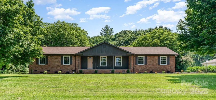 Remodeled ranch — ready for its new owner! Expect to be impressed! Features include new kitchen with soft white cabinetry, quartz countertops, oversized sink, stainless steel appliances and a stylish barndoor pantry. All bathrooms updated with new vanities and quartz tops — hall bath offers a tub/shower with tile surround while primary bath shines with large tile shower and glass door. Former living/dining room transformed to flex/office space and dream 8x11 laundry room. Updates go far beyond new flooring and paint — custom shower niches, new closet doors, new fixtures, sconce lighting, 14 new window sashes, added concrete with drain, new front landscape, & new recessed lighting. You will love the large rec/bonus room with wood-burning fireplace, black ceiling tiles & fans — perfect for entertaining! Oversized side-load garage with utility closet. Huge .85-acre lot NO HOA in a convenient location near major roads & dining.  A must see!