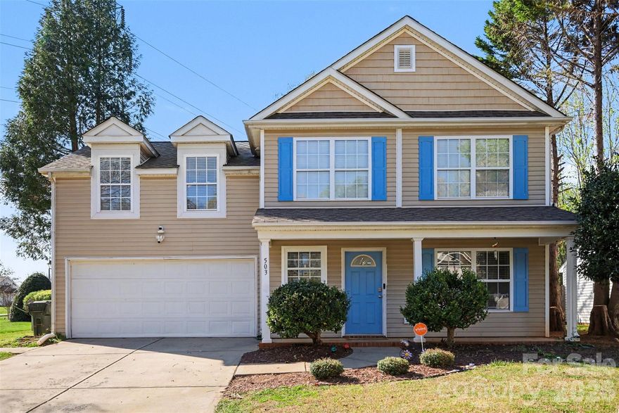 Welcome home to this inviting 4-bedroom, 2.5-bath property offering a functional layout and plenty of room to grow. The main level features a generous living room with a cozy fireplace, seamlessly flowing into a bright kitchen with ample counter space, abundant cabinetry, and a comfortable dining area—perfect for everyday living and entertaining.
Step outside through sliding glass doors to an oversized patio and a large, level backyard—ideal for gatherings, pets, or creating your own outdoor oasis.
Upstairs, the primary suite offers a relaxing retreat with a spacious walk-in closet and an en-suite bath featuring a garden tub. Two additional bedrooms include large closets, while the versatile fourth bedroom or bonus room provides extra space for a home office, playroom, or guest suite.
Situated on a beautiful corner lot, this home also includes an 2-car garage with a convenient side entrance.
Roof was replaced in 2019 and HVAC replaced in 2022 per seller.
Owner occupied, appointment required.