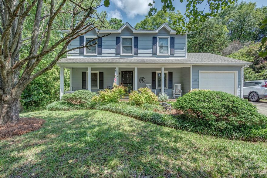 Cul de sac! Large lot! Creek!  Beautiful home w/ cozy front porch, large back yard by the creek and expansive decks!  Main level has updated family room w/ gas log fireplace with new carpet in stalled in 2021.New paint through all but 2 rooms! Office/dining/flex room on the main.  Kitchen overlooks back yard and has large walk in pantry.  Just off the kitchen is a mud room w/ closet and laundry area next to the single bay garage!  1/2 bath on the main too.  Upstairs are 3 spacious bedroom  and 2 baths.  The primary bedroom is huge w/ walk in closet and spa like bath en suite with double sinks and brand new Bath-fitter shower!  Attic has about 8 x 10 decked storage.  Seller says: windows were installed new in 2004; outside was repointed and painted in 2020; 2015 all new duct work and vapor barrier; newer hot water heater! Home is move in ready!