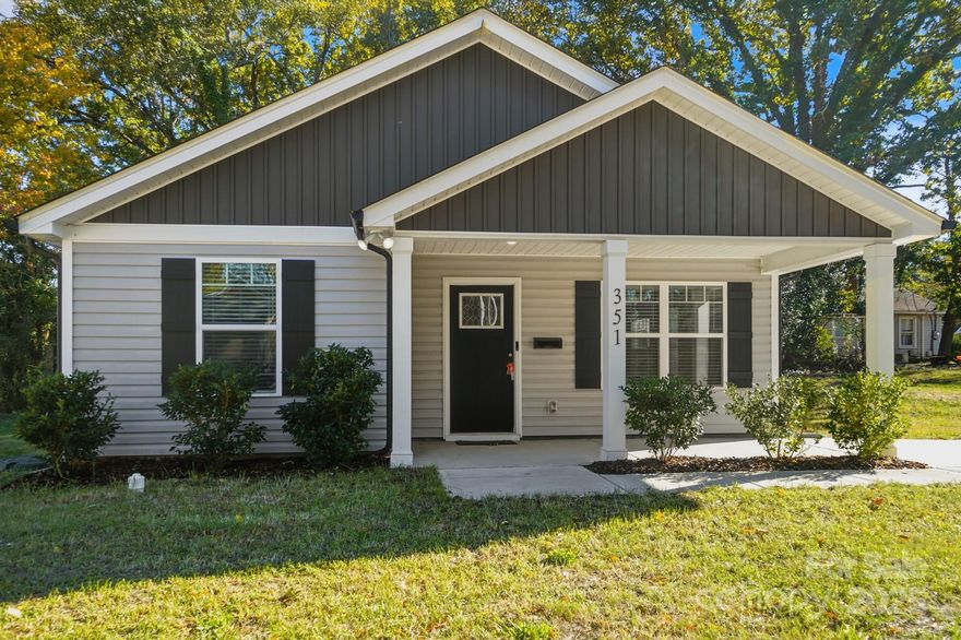 Welcome to 351 Center Street! Price Improvement!! This 3-bedroom, 2-bath home offers modern design and comfortable living just minutes from vibrant downtown Kannapolis. The open floor plan is perfect for entertaining, featuring a stylish kitchen with granite countertops, soft-white cabinetry, and stainless steel appliances. Durable luxury vinyl plank flooring flows throughout the main living areas, combining beauty with easy maintenance. Relax in the spacious primary suite with a private bath, or enjoy gatherings in the bright and airy living room. Conveniently located near shopping, dining, and entertainment, this home is move-in ready and waiting for you! Seller is offering a $2000.00 credit to the buyer with an acceptable Offer to Purchase.