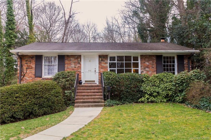 Large level .39 acre wooded lot in desirable Cotswold area! Close to uptown & excellent S. Charlotte schools. Kitchen opens to bright Sunroom overlooking private backyard. Large Formal LR & DR. 4 BRs and 2.5 BAs. 2 fireplaces; Sunroom fireplace is a Heat-n-Glo Heatilator the other has gas logs.  Invisible dog fence included. 1 yr AHS Warranty. Hot tub does not convey. Additional wooded lot (.37 acres) directly behind home conveys with the sale for a total of .76 acres.