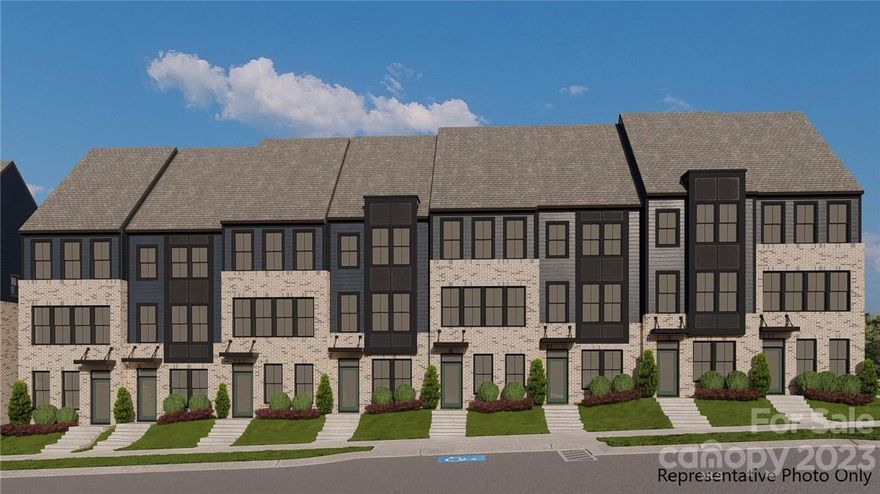 At Southrail Station you’ll fall in love with living in your modern, upgraded townhome in a location that allows you to take advantage of all that Charlotte has to offer.  Located in LoSo by the Woodlawn light rail station, you will have easy access to breweries, restaurants, shopping, and much more.  This home boasts many upgrades including hard surface stairs throughout, quartz countertops in your kitchen and bathrooms, backsplash, kitchen island, and lots of natural light with oversized windows.  The open concept main level will not disappoint due to its ample space for entertaining.  The rooftop terrace is amazing to unwind and relax!  This amazing value will not last long, so book your appointment today and find out how you can lock your interest rate the day of contract!