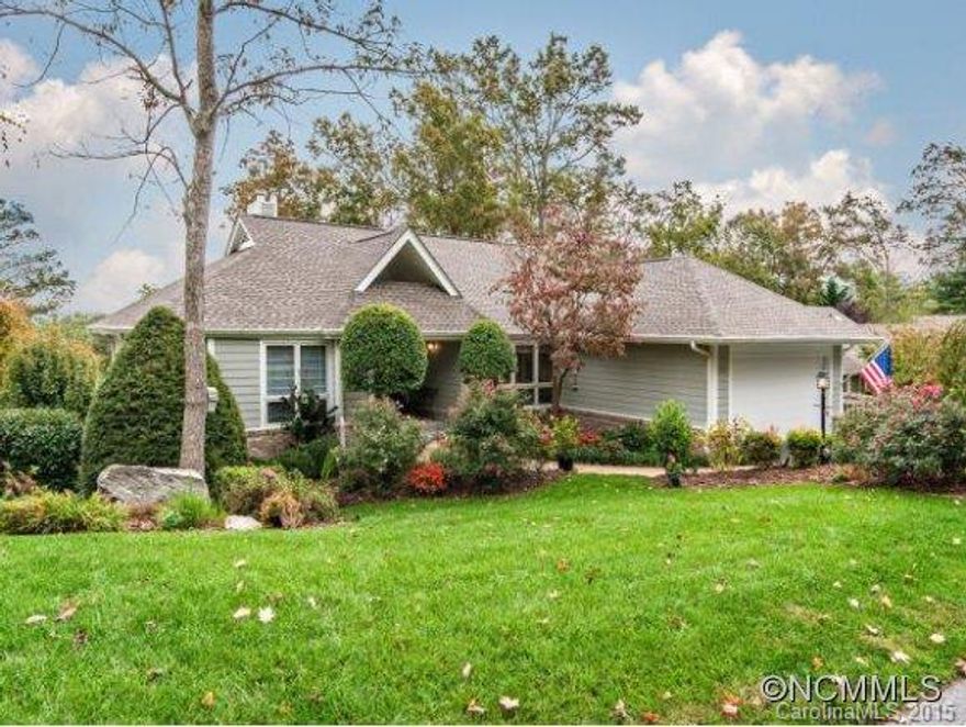 Light & bright home w/lots of windows, well landscaped w/mtn views, 2 screened & glassed in year round sunrooms. Original owners. Cathedral ceilings in GR w/gas FP, spacious kitchen w/breakfast area, formal dining w/sliding doors to porch. Private master suite+guest BR & bath on main. LL FR w/gas FP, built-ins, Guest BR, bath & 3 season sunroom. Exceptional cedar lined storage area w/wine room, exercise space or workshop/hobby area.