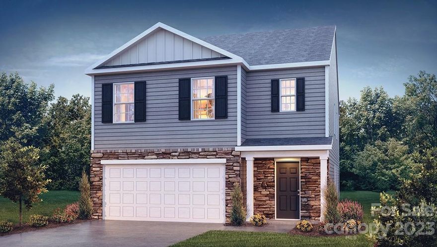 Almost ready for move in with interest rate and closing cost promotions with DHI mortgage! Furnished 5 br. 3 bath Model home also available to view! Brand new community just 1.5 miles from downtown Troutman.  Guest Bed/Bath on Main Level! Wide foyer leads to an open kitchen & family room. Kitchen highlights a center island w/ bar top. Shaker cabinets, stainless gas range appliance pkg. Large corner pantry space. Gas log fireplace & decorative mantle adorn the family room. Spacious primary bath features a 5 ft glass door shower w/separate garden tub, double vanity, separate water closet and large WIC. Convenient upstairs laundry room. 3 additional beds, hall bath w/ double sinks and loft completes the 2nd floor. Beautiful upgrades are included such as 2" faux wood blinds, vinyl wood plank on first floor, wrought iron spindles at staircase and sleek LED lighting. Smart Home package and included. Future community pool, playground, walking trails!