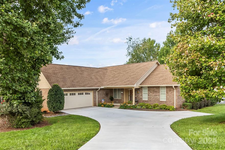 PRICE IMPROVEMENT! Immaculate condition & impeccably clean 3 bedroom, 2 bath brick Ranch style home w  FULL unfinished Basement. Located in highly desirable,convenient, Cross Creek community.  Home features an open airy floorplan w hardwood flooring, crown moulding & 9' ceilings throughout.  Living Room w natural gas FP, Kitchen w new stainless appliances, dining area opens to spacious, covered Trex deck plumbed for grill, retractable awning. Oversized primary suite w 2 walk in closets, ensuite primary bath w soaking tub, shower, tiled flooring.  2 add'l BR, full BA & laundry room . Walk out Full unfinished Basement, plumbed for bath, lots of windows providing natural light, double door opening to patio. 2 car garage. Home has new 50 yr roof, 6" commercial gutters & gutter guards, new concrete driveway, new garage door w smart operator, new central vacuum system,  freshly painted interior.   $100/month HOA dues for yard work,mowing,shrubbery trimming. Just minutes to downtown Morganton