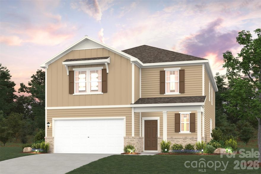 The Reedy plan at Blue Sky Meadows is a rare gem! Boasting a modern main-floor layout with an open kitchen flowing into a great room and dining room, it’s inviting for both entertaining and everyday living. You’ll also find a half bathroom, and bedroom along with a full bathroom, conveniently located on this level. Upstairs, there are three generous bedrooms, one with a walk-in closet. The owner’s suite offers an oversized walk-in closet and a private bath, as well as a linen closet. A centrally located gameroom is the perfect place to play and relax.