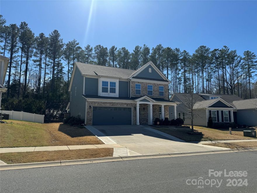 Gorgeous cul-de-sac home on a private premium lot in a sought-after neighborhood. Interior features include open concept living, large kitchen island, gas fireplace, mudroom w/ drop-zone, bedroom on the main floor with full bathroom; upstairs is the primary suite, 2 additional bedrooms and another full bathroom. Outdoor features include screened porch, covered porches and an extended patio. (Furniture in photos not included.) Additional features include new carpet and epoxy garage floor. The community has 2 pools, club house with workout room, tennis courts, fields, playground, walking trails...all part of the community for tenants to access. 2 pets maximum (cat or dog) max 60 lbs. The neighborhood HOA has dog breed restrictions (CCRs attached to mls). This is a rental listing only; agent is not a property manager. Owners will do all screening and management themselves.