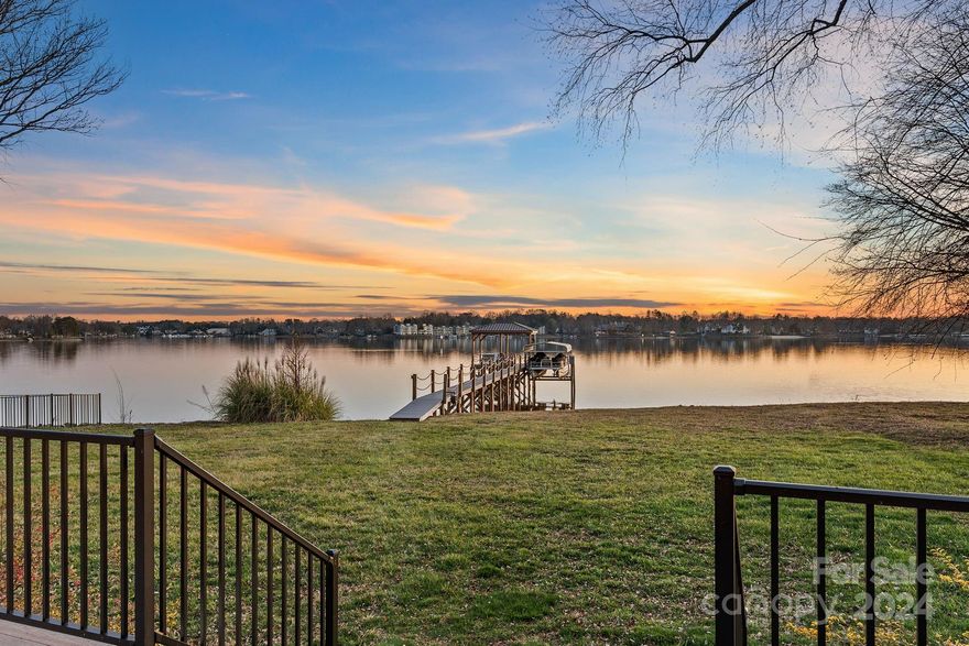 Incredible opportunity for waterfront living in Cornelius with long range main channel views and picture-perfect sunsets! Tucked away on a quiet cul-de-sac near the end of the Torrence Chapel peninsula, this hidden gem offers the utmost in privacy and wrap around lake views. The main level has been tastefully updated and exudes charm and coastal cottage appeal. New hardwoods throughout, gourmet kitchen with Thermador appliances, and main level primary suite with updated bath. Upstairs offers a cozy loft area, 2 secondary bedrooms and full bath. Newer dock built in 2020 with cable lift and covered gazebo perfect for enjoying Lake Norman’s golden hour. This non-HOA property holds unlimited potential whether you are looking for a cozy lake cottage, special renovation opportunity, or tear down to build your dream home. This is a rare offering in one of the most desirable areas on Lake Norman!