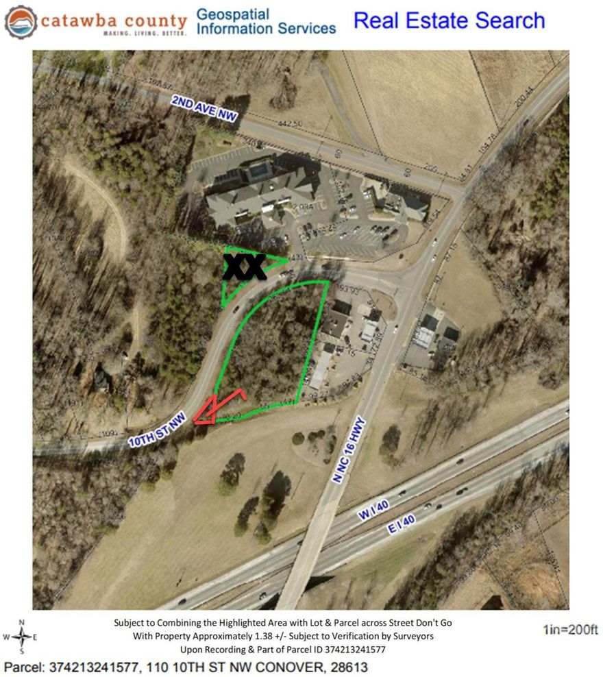 All data obtain from Seller(s), Tax Data & Inspection, Subject to Verification by Buyer(s) & Buyer's Agent. The Triangle Highlighted in Red on GIS on the same side of the street will go with parcel and the triangle on the other side of the street marked out will not.  Part of Parcel ID 374213147769 Subject to be combine by Surveyor before Closing. The GIS Map is Subject to Final Approval Lot is Approximately 1.38 +/- Acres.   Has Also Been Listed In Commercial Side of MLS #4341254 Since it is Commercial Property.