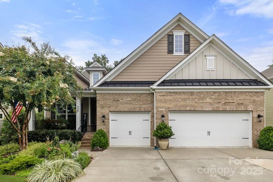 Welcome to the Retreat at Rayfield where charm and refinement await. Entering the home you are invited to relax in an elegant formal living room–dining room combo with wainscotting crown moulding and hardwoods throughout. Down the hall, the perfection of maximizing space greets you with a large gourmet kitchen, with SS appliances, double wall oven and a large kitchen island w/ bar seating for 4. The kitchen opens to a large breakfast nook and great room with a center-set gas fireplace and custom built-ins, highlighting the sleek elegance of the home. The primary suite extends the sophistication of the home with hardwoods, tray ceilings, a spa-style en-suite with double vanities, and a walk-in closet featuring custom built-ins. Two additional bedrooms, a full and half bath, and laundry room complete this home. The rear, screened-in porch opens to a custom land/hard-scaped yard, showcasing a fire pit and serene water feature. Surround landscape lighting uplifts the home in modern class.