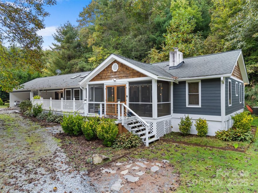 Charming Mountain Retreat w/ Stream, Guest Barn & Room to Roam
Just Minutes from downtown Saluda, NC
Welcome to your private mountain sanctuary—where rustic charm meets modern comfort on 4.4
peaceful, wooded acres. Located less than 15 minutes from the picturesque town of Saluda, just
30 minutes to the vibrant heart of Hendersonville, only 45 minutes to the historic and artistic city
of Asheville, and less than one hour from Greenville, South Carolina, this remarkable property
offers the perfect balance of seclusion, convenience, and versatility.
At the heart of the property is a beautifully maintained 3-bedroom, 2-bath home that invites you
to slow down, breathe deeply, and embrace the natural beauty that surrounds you. With over
2,100 square feet of thoughtfully designed living space, the home boasts rich hardwood floors
throughout, soaring vaulted ceilings, and a stunning rock fireplace with a wood stove—the ideal
centerpiece for cozy mountain evenings.
Recently painted, the home’s exterior shines with curb appeal and timeless character. A spacious
front porch welcomes you to relax and take in the tranquil views, while a screened-in porch
offers the perfect space for year-round enjoyment of the fresh mountain air. Modern upgrades
add peace of mind, including a whole-house generator for uninterrupted comfort and a
professionally installed crawl space encapsulation for added protection and efficiency.
Just steps from the main home, a charmingly converted barn—now a fully functional
Barndominium—offers endless possibilities. It features a recently renovated bedroom, a full
kitchen, and bathroom, making it ideal for hosting family, accommodating guests, or generating
short- or long-term rental income. A spacious bonus room provides flexibility for additional
sleeping quarters, a game room, creative studio, or entertaining space for large gatherings—the
choice is yours.
The outdoor spaces are just as captivating. A gently flowing mountain stream meanders through
the property, surrounded by mature trees that create a canopy of privacy and shade. A large, level
yard offers room to garden, play, or simply unwind, while a fenced-in pen provides space for pets
or even hobby farm animals—perfect for those dreaming of a small homestead lifestyle.
Whether you are seeking a full-time residence, a vacation escape, a multi-generational living
solution, or an income-producing investment, this property delivers unparalleled value and
versatility in one of Western North Carolina’s most desirable regions.