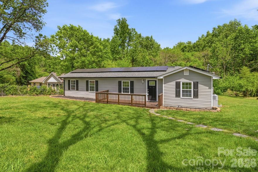 Eco-Friendly Living on Nearly an Acre-No HOA Welcome to 219 Breezewood Drive, a thoughtfully updated ranch in Charlotte offering sustainable features, usable land, and everyday convenience. Designed for buyers who value efficiency and simplicity, this home includes solar panels, an EV charger and gas service already capped—supporting a cleaner, all-electric lifestyle.
Situated on approximately 0.91 acres with no HOA, this property provides flexibility rarely found in this price point. Whether you envision gardening, outdoor entertaining, or simply enjoying privacy, the level lot and mature surroundings create a peaceful setting without sacrificing proximity to the city. Inside, the home features updated LVP flooring and a functional, open layout ideal for first-time buyers or those looking to downsize without compromise. The kitchen is upgraded with granite countertops and flows seamlessly into the main living area, offering a practical and connected space for daily living.
Outdoor living is equally appealing with both a welcoming front porch and a screened-in back deck-perfect for enjoying Carolina evenings year-round without the nuisance of insects.
Located in the Mallard Creek area, this home offers convenient access to UNCC, I-485, shopping, dining, and everyday essentials-making commuting and daily errands simple. If you’ve been searching for a home that balances environmental consciousness, affordability, and land ownership in Charlotte, this is a rare opportunit.
Schedule your private tour today and explore a smarter, more sustainable way to live. Property includes two parcels 029-141-18 & 029-141-30.