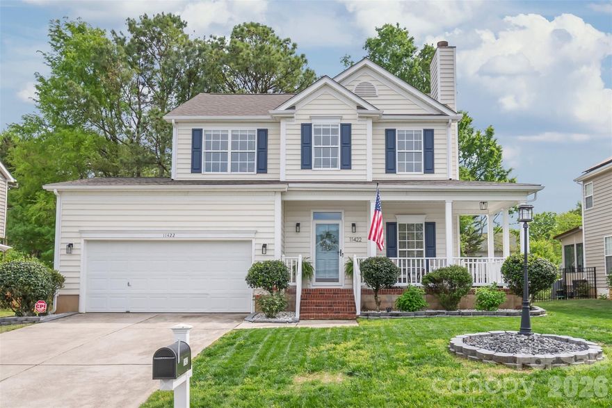 Located in the highly desirable Steele Creek area, this beautifully updated 2-story home offers the perfect combination of charm, thoughtful upgrades, and everyday conveniences!  Minutes from shopping, dining, the airport, and I-485 for quick access throughout Charlotte. A large, inviting covered front porch creates a warm welcome, while the low maintenance exterior makes for easy living. Notably, this home is built on a crawlspace foundation, a rare and desirable feature in a neighborhood where most homes are slab construction.

Inside, you’ll find extensive improvements made by the current owners, who have poured significant time and efforts into transforming the home. The kitchen has been completely refreshed with repainted cabinetry, recent furnish of new appliances, elegant quartz countertops, and a stylish backsplash. The entire interior has been repainted and updated with new flooring, creating a cohesive, modern feel. A space saving sliding door connects the dining area to the deck, enhancing both functionality and flow for entertaining.

Additional upgrades include updated bathroom vanities, new lighting throughout, replacement of the main-level HVAC unit, and servicing the deck with new boards. The yard and landscaping have also been improved, offering a great outdoor space to relax or entertain.

With a roof replaced in 2021 and a long list of recent updates, this move-in ready home delivers comfort, style, and peace of mind in one of Charlotte’s most convenient locations.