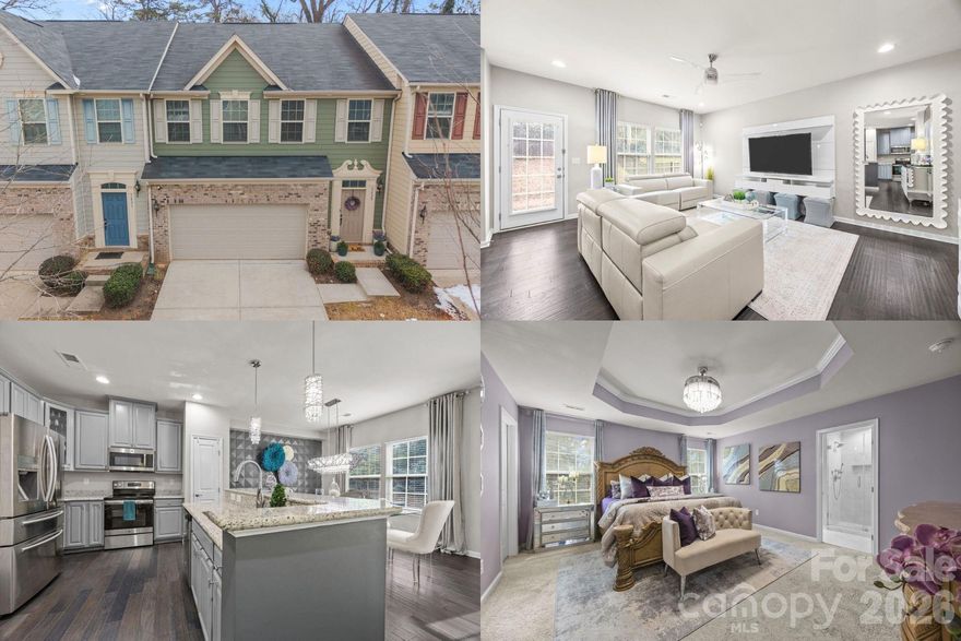 Welcome home to effortless Uptown living.
Lovingly maintained by its original owner, this beautifully updated townhome with a 2-car garage offers comfort, style, and convenience just minutes from Uptown Charlotte - with the added bonus of rare, wooded privacy.

Step inside to a light-filled, open layout designed for modern living. Fresh paint throughout, updated fixtures, and refined moldings give the home a crisp, move-in-ready feel. The updated kitchen anchors the main level with granite countertops, upgraded cabinetry, and stainless steel appliances, opening seamlessly to the living and dining areas for easy entertaining and everyday connection.

Upstairs, the primary suite is a true retreat, featuring a completely renovated bathroom and a custom closet system that adds both style and organization. Two additional bedrooms and a versatile loft provide flexible space for guests, a home office, or a cozy second living area. You’ll also love the functional and stylish upstairs laundry room, thoughtfully designed to make daily routines easier.

Step outside to your private patio backing to wooded views, creating a peaceful setting for morning coffee or unwinding at the end of the day—an unexpected luxury so close to the city. Additional highlights include a tankless water heater and a private garage.

Perfectly positioned near major highways, Charlotte Douglas International Airport, and an ever-growing mix of dining, shopping, parks, and greenways, this home offers the best of city convenience with neighborhood charm. Located in the highly sought-after Bryant Park community, you’ll enjoy a connected lifestyle in an area experiencing exciting growth and long-term value.

If you’ve been looking for a well-cared-for townhome near Uptown with privacy, that truly feels like home, this is one you don’t want to miss. Schedule your private showing and experience it for yourself.