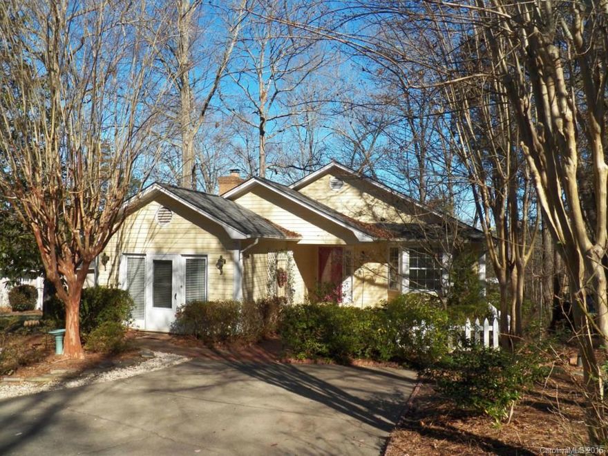 Seasonal pond view. Open kitchen to large sunroom. Master suite with bayed sitting area. Walk in closet.  Second bedroom is also quite large with its own half bath and walk in closet.  Third Bedroom has access to sunroom. Vaulted great room with gas log fireplace. Private accessed studio (below sunroom) with large storage closet and pedestal sink. This room would be a great studio/playroom/exercise room/man cave. New carpet in Great Room, Dining Room & 2 Bedrooms.