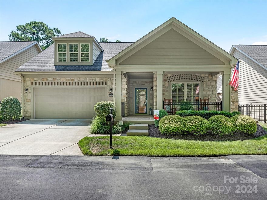 Back on Market Due to Buyer Health Concerns.  WELCOME - Don't Miss this Opportunity to live in Ardrey Place! Lovely Enclave of 17 Patio Homes in the Heart of Ballantyne. Relax on Covered Front Porch Overlooking Wooded Park-Like Setting. Gracious Foyer Opens to Open Great Room, Dining Room and Kitchen - Opens to Enclosed Private Patio with Awning! Kitchen with Abundance of Rich Cabinetry and Center Island w/Breakfast Bar, Granite Countertops and Tile Backsplash. Plantation Shutters, Lovely Molding Detail, Wood Flooring, Plantation Shutters, Fresh Neutral Colors and so Much More. Private Study w/Glass French Doors and Built-in Cabinet. Fabulous Owner's Suite w/Sitting Room, Large Walk-in Closet w/Custom Built-in Shelving, Bath with Raised Double Vanity and Walk-in Shower. Upstairs Features Large Bonus Room/Office w/Built in Cabinets, Guest Bedroom and Full Bath with Tub/Shower Combination.  Conveniently Located to Excellent Shopping and Restaurants - Don't Miss this Special Home!