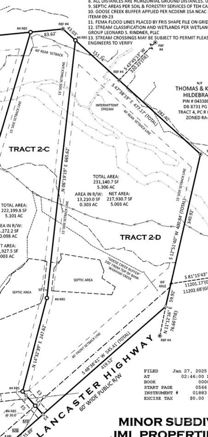 Serenity Creek is a rare, private, soon-to-be gated, subdivision of country estates located in Waxhaw, NC. Designed for extreme privacy & natural beauty, this thoughtfully planned community consists of four large-acreage lots that back up to the gently flowing waters of Waxhaw Creek. This tranquil setting offers both security & a sense of peaceful seclusion. Towering hardwood trees fill the landscape, creating a peaceful, wooded environment with a timeless appeal. The land is level, offering endless opportunities for outdoor recreation, including the care and keeping of horses and other farm animals! Lot 2D has been evaluated by a soil scientist & comes with a designated 4-bedroom septic area, making the land build-ready for your dream home. Bring your own builder & plans, or allow us to recommend one of our preferred builders to assist you. A well-constructed gravel driveway will be in place during all home construction.