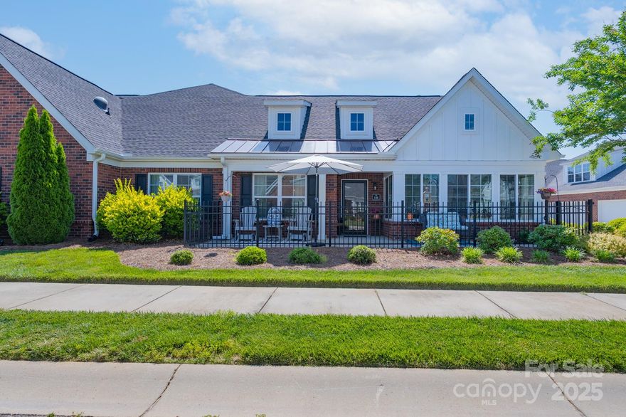 You don't want to miss seeing this beautiful patio home located in the desirable community of Augusta Place II at Laurel Creek. The gorgeous kitchen with granite countertops opens to the dining area and family room,  providing a wonderful entertainment space.  The large primary bedroom with walk in closet and en suite bathroom will impress you.  A second bedroom and full bathroom are ready for guests.  The four seasons room is bright and cheerful, creating a comfortable place to relax or read.  This home also has a flex room that could be a study, office, or den.   A spacious laundry room includes a fantastic storage closet. In addition, there is a double garage and a front courtyard where you can enjoy your morning coffee.  The community offers tennis, pickleball, walking trails, outdoor pool, clubhouse and exercise room. Enjoy maintenance free living in this peaceful community that is close to restaurants, shopping, medical facilities, I-77 and all that Charlotte has to offer.