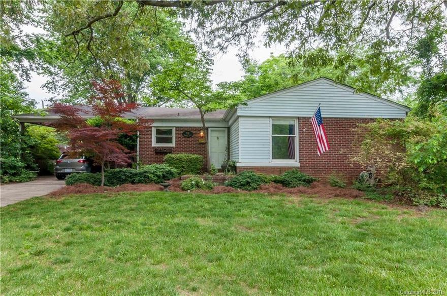 Highly sought after location - Madison Park. Brick ranch, 3 BR, 1 1/2 BA.  Original wood floors, WB fireplace, screened porch, deck and patio. 100 year old Red Oak tree in front yard. Location, location, location! Close to Park Road Shopping Center - Charlotte's oldest. Short commute Uptown, close to highways, airport, tons of restaurants, shopping, parks and amenities. This home will not last!