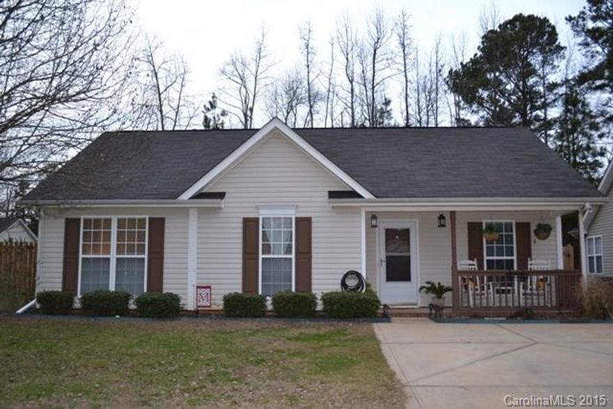 Cute as a button!  Well taken care of.  This home offers 3 bedrooms, 2 baths, spacious great room with fireplace/gas logs, spacious kitchen with newer appliances, new patio, fenced back yard and a storage building.  A must see!  Will not last long.