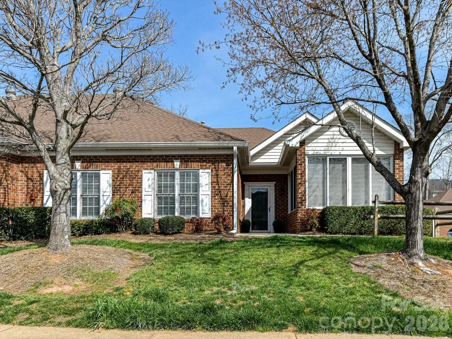 Lovely ranch home in Windsor Oaks in Ballantyne, offering comfortable, low-maintenance living in one of South Charlotte’s most convenient locations. 2 bed, 2 bath with an open, light-filled floor plan featuring vaulted ceilings, a cozy gas fireplace, and large windows that bring in abundant natural light. New Luxury vinyl plank flooring runs throughout the home, creating a fresh, modern feel with durability and easy maintenance. The kitchen features new Bosch appliances and offers plenty of cabinet space along with a casual dining area for everyday living.
The split-bedroom layout provides privacy, with a spacious primary suite that includes a walk-in closet and private bath. The second bedroom and full bath are ideal for guests, a home office, or additional living space.
A bright sunroom just off the living area offers a wonderful spot to relax, enjoy morning coffee, or unwind at the end of the day.
Residents of Windsor Oaks enjoy community amenities including a clubhouse, fitness center, library, and outdoor pool. The location is hard to beat, just minutes from The Bowl at Ballantyne, Stonecrest, Blakeney, and Waverly, with convenient access to shopping, dining, medical facilities, and major roadways.