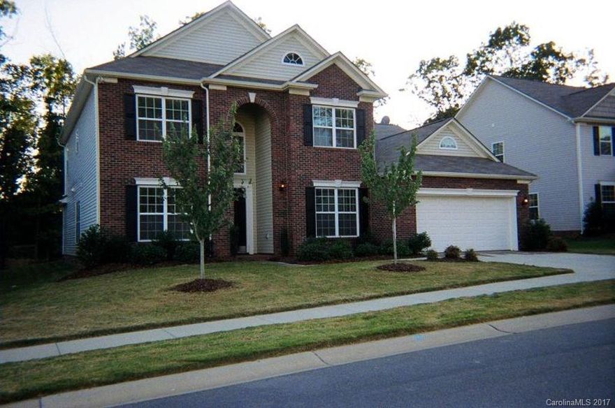 This beautiful 2 story home features 5 bedrooms + office/6th bedroom, 3 full bathrooms and over 3500 square feet. Lower level has formal living, formal dining, kitchen with granite counters and stainless appliances, breakfast and 2 story living room with fireplace. Master Bed on main level has huge walk in closet and private bath with dual vanity and separate tub/shower.  Upper floor has 4 bedrooms and full bath. Located in Indian Trail near I-485 and golf courses, minutes from Charlotte.