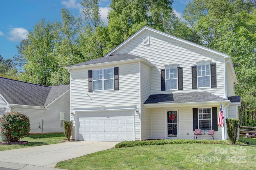 Welcome home! Your search is over if you are looking for awesome sized rooms, updates throughout & an amazing, level (& fenced) lot! Open & flexible floorplan is perfect for entertaining or a quiet night at home.  Kitchen is large w/ granite, raised panel cabinets & movable island. Dining space is adjacent & provides perfect buffer to family room. Gas log fireplace is focal point w/ custom board & batten wall. Huge walk in laundry/pantry is ideal utility room as you transition from garage. Upstairs you will find an 18x15 primary bdrm w/ vaulted ceiling. En-suite bath w/ dual vanity, shower & garden tub. Ample sized secondary bdrms & bright loft finish off upper lvl. Other upgrades:NEW CARPET 5/25, NEW LVT IN BOTH UPPER BATHROOMS 5/25, full yard irrigation; SS speakers & tankless water heater. New HVAC 2024.W&D convey.