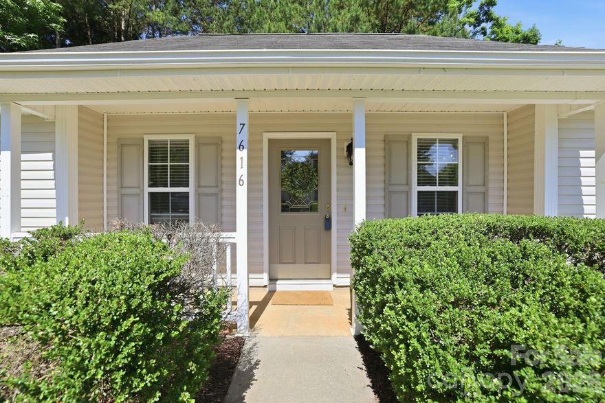 Adorable Ranch-style home in the desirable Kings Creek community, full of warmth, charm, and comfort! Beautifully maintained and truly move-in ready, this 3-bedroom, 2-bath home offers an inviting open layout perfect for everyday living. The cozy living room features vaulted ceilings and a gas log fireplace, creating the perfect space to relax and feel right at home. The kitchen and dining area flow easily to the private backyard and patio, ideal for morning coffee, weekend cookouts, or quiet evenings outdoors. The spacious primary suite offers tray ceilings, dual closets, and a private bath with a garden tub and separate shower. Two additional bedrooms provide flexibility for guests, family, or a home office. With fresh paint, updated LVP flooring, Newer HVAC (2016), and a well-cared-for interior, this home is ready for its next owner to move right in and enjoy. Located in one of Charlotte’s most sought-after areas, you’ll love the convenience to Charlotte Douglas International Airport, Charlotte Premium Outlets, River Gate Shopping Center, Carowinds, dining, shopping, and everyday essentials. Quick access to I-77 and I-485 makes commuting around Charlotte simple and convenient. Whether you’re starting out, downsizing, or simply looking for a charming home in a fantastic location, this gem is ready to welcome you home!