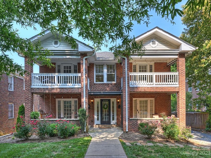 Incredible opportunity in the heart of Dilworth, walking distance to restaurants, bars and shops.  Highly desirable location with full occupancy and the future potential to run your own Airbnb!!   This charming 1930's brick colonial building offers 4 units with 2 bedrooms, 1 full bath and private in unit washer/dryers.  Each unit has an outdoor covered patio/balcony.  New electrical panels, HVAC, plumbing, new front door with awning, entry hallway with shiplap, new hardwoods and paint.  Ample parking in rear with fenced gravel lot.  216 sqft is in the common area entrance and stairs. Please do not walk the property all units are tenant occupied.  Agent is owner, please contact listing agent for details.