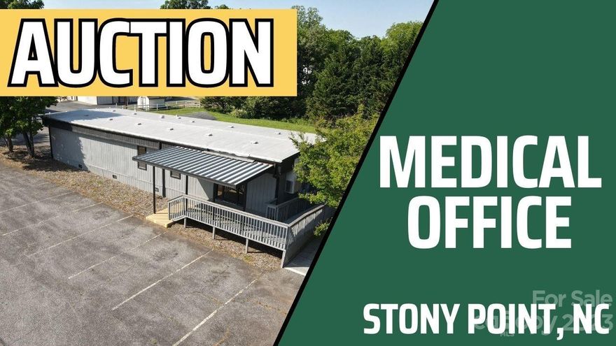 SELLING VIA ONLINE-ONLY AUCTION, LIST PRICE IS CURRENT HIGH BID PLUS BUYER'S PREMIUM. Discover an exceptional opportunity to establish your dream business in vibrant Alexander County! Presenting a meticulously maintained commercial property that enjoys an enviable location just off of Hwy. 90, offering unparalleled visibility for your venture. Formerly utilized as a thriving family medical practice, this 1,584 sq. Ft. gem boasts a thoughtfully designed layout featuring five exam rooms, a lab room, office, storage area, reception space, two bathrooms, and an invitingly spacious waiting room. As an added bonus, the sale includes an adjacent storage shed building, providing extra storage options to suit your needs. Embrace the versatility of this property, suitable for various purposes beyond medical practice. Excitingly, the Alexander County Planning Department has indicated that the property can potentially be converted to residential use. Auction ends 6/6/23.