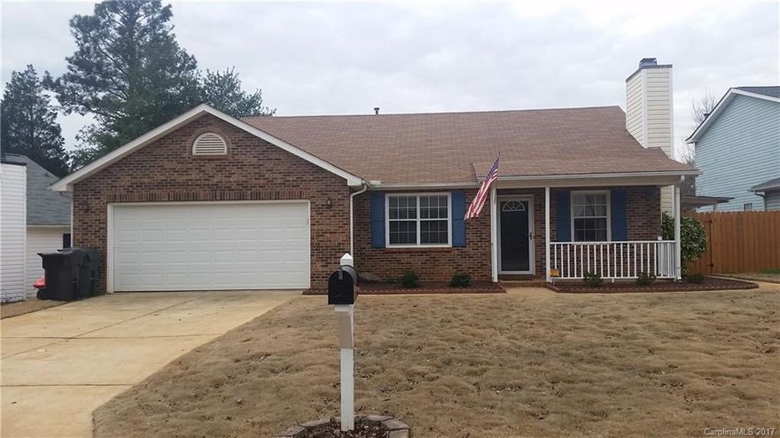 Ranch plan with 2 car garage, front porch, covered patio, fenced  rear yard, granite counter tops in kitchen with awesome backsplash, gas range, laminate wood look flooring in home except baths, well maintained and numerous upgrades. Do not let this one get away, close to everything including hospital