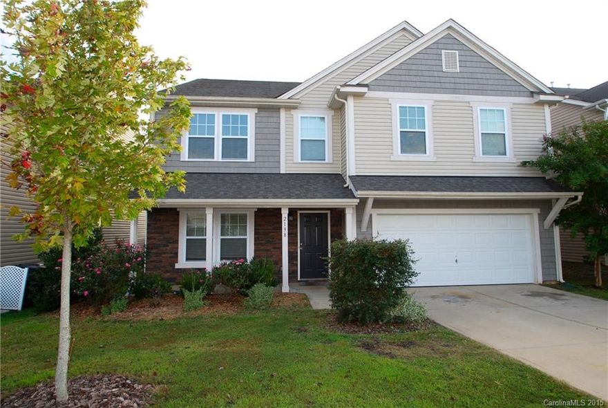 Beautiful home with a terrific plan! The main floor offers a separate office, an open great room, dining room, and a large, eat-in kitchen with granite and oversized tile backsplash! Wide-plank hardwood floors run through the foyer, office, dining, powder room, kitchen and breakfast areas. The pantry is enormous! Upstairs is the very spacious master suite with walk-in closet, dual vanities and separate shower, a large loft and 2 secondary bedrooms. Hall bath w/2 sinks. Fenced back yard!