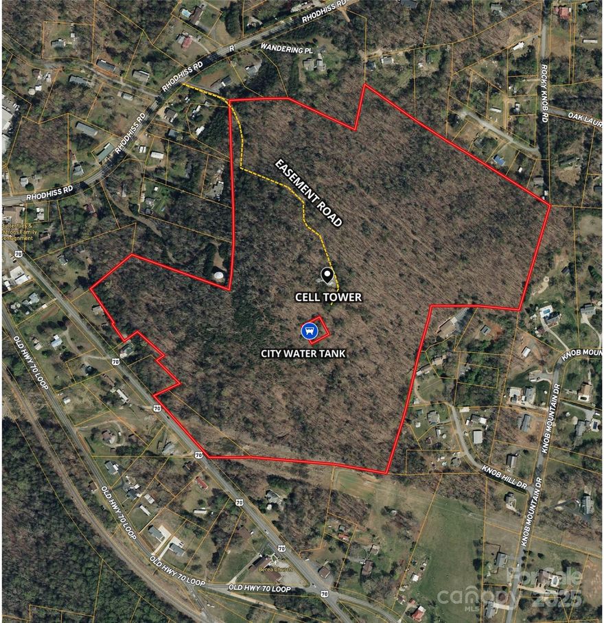 Have you ever dreamed of owning your own mountain?  Than this property is for you.  57+/- Acres of wooded mountain property within 10 minutes of a major interstate with easy access to the towns of Connelly Springs and Hickory.  This land is ideal for a residential home site or just a place to enjoy weekend get aways.  There is currently a deeded easement driveway that provides access off Rhodhiss Road or you can put in a new private driveway off NC 70.  At the top of the property, you have wonderful views of Blue Ridge Mountains to the west and the valley to the east.  Property does have some improvements including power and access roads to multiple sites on the land.  Buyer will need to confirm that existing utilities can be used for their future use.