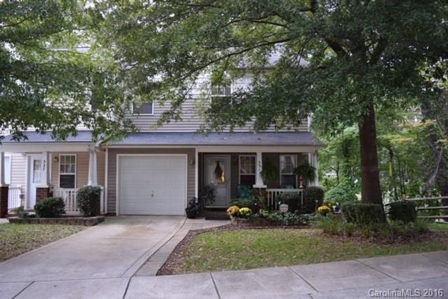 Awesome townhome in Stonebrook.  End unit backs up to a natural areas with small creek that runs behind property.  Kitchen has tile counters, breakfast bar, and very spacious dining area.  One owner home offers three large bedrooms, two full baths on second level and a powder room on the main level.  Master with cathedral ceilings and very roomy walk in closet,  Deck overlooks back yard with trees and total privacy.  Short drive to Southpark.