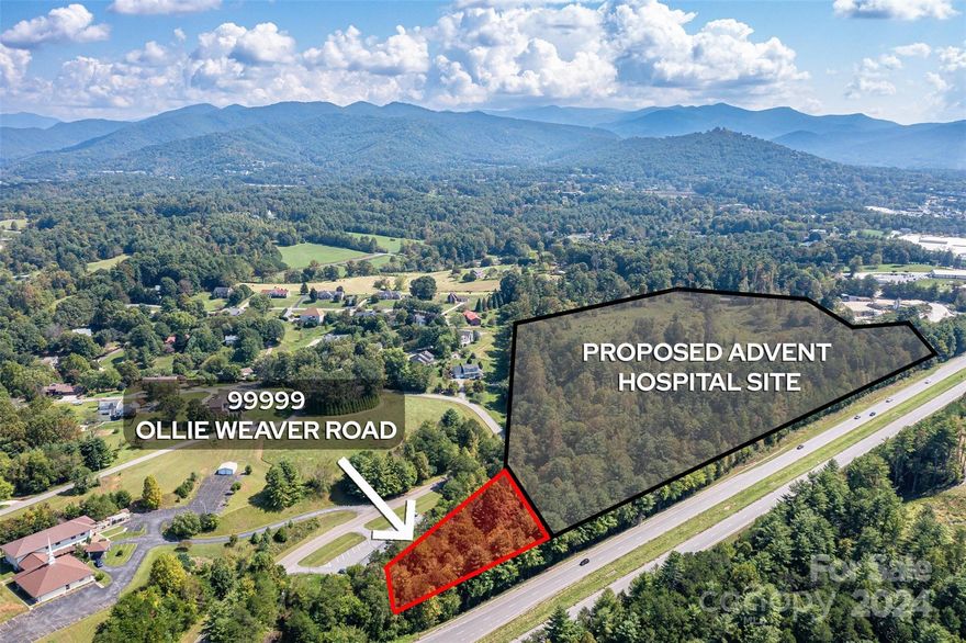 Opportunity to own +/-1.19 Acres adjacent to the proposed / future home of AdventHealth Hospital.  This parcel is zoned Open Use (OU) and is conveniently located just west of I-26 and off of US 25/70 in Weaverville.  Take advantage of this prime location with easy access to shopping, dining, charming Downtown Weaverville and eclectic Asheville.  Schedule your preview today!
