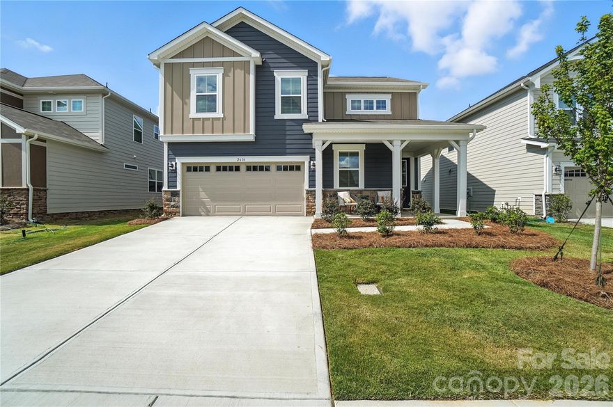 Welcome to the Redwood! This stunning two-story home combines modern comfort with thoughtful design. Featuring 4 spacious bedrooms and 3 full baths, this open-concept plan includes a convenient guest suite on the main level, perfect for visitors or multigenerational living. The bright and airy kitchen flows seamlessly into the dining and great room areas, creating the perfect setting for entertaining or family gatherings.

Upstairs, you’ll find three additional bedrooms, an open loft ideal for a playroom, home office, or media space, and a well-appointed owner’s suite with ample closet space. Enjoy outdoor living year-round on your rear covered porch, and take advantage of the community amenities, including a sparkling pool and cabana—perfect for summer relaxation.

The two-car garage and open, spacious layout make this home as functional as it is beautiful. Discover why the Redwood is the perfect blend of comfort, style, and community living!