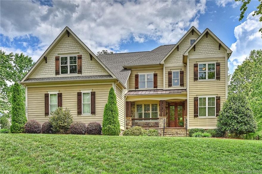 Welcome to your new home! Featuring an open floor plan, beautiful wood floors throughout the main living areas, 2-story foyer & great room that features coffered ceilings & stone FP.  Your main level master suite will not disappoint. Kitchen features granite, tile back splash, SS appliances, & all open to the great room. Upstairs boasts 3 add'l BR & an oversized bonus room. The private backyard includes a large deck, fully landscaped yard & a stone fit pit.