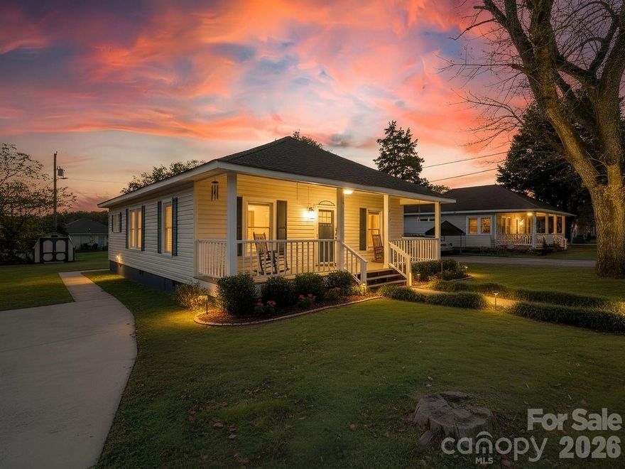 Bright, Beautiful, Belmont-Area Bungalow Boasting Breathtaking, Boundless Benefits!  

Welcome home to this charming one-level cottage-style bungalow, offering fresh updates, effortless livability, and the kind of front-porch charm that never goes out of style. Featuring 3 bedrooms and 1.5 baths—including a convenient ensuite half bath—this move-in-ready home blends modern comfort with timeless character.

Step inside to find neutral colors throughout, beautiful laminate flooring, and a bright, inviting layout. The light-colored kitchen shines with upgraded granite countertops, stainless steel appliances, a gorgeous tile backsplash, and the refrigerator stays—a nice bonus. The full bath features attractive tile in the shower and includes an adjoining laundry area for easy everyday living.

Enjoy peaceful mornings and breezy evenings on the full, covered front porch, perfect for rocking chairs and neighbor-watching. Out back, a private deck overlooks a flat, usable backyard, complete with a storage building for all your extras. Easy-maintenance vinyl siding means more time relaxing and less time working.

Location brings the whole package together: you're just steps away from local favorites like Chicken King and The Thirsty Social Club, with sidewalk access right from the house for strolls around the community. Commuters will love the quick access to I-85, Belmont Abbey College, and being only 15 minutes to Charlotte Douglas International Airport.

Ceiling fans in every room, updates throughout, and true move-in readiness—this one is the perfect blend of convenience, charm, and comfort. Come see it today; homes like this don’t sit still for long!

“The best investment on Earth is earth.” — Louis Glickman