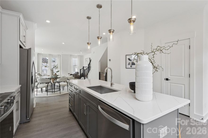 The Roseview floorplan. 4 bedrooms, 4.5 baths. 4-story end-unit townhome. Spacious and thoughtfully designed for entertaining with two outdoor spaces—a main level balcony and a rooftop terrace. This end-unit offers abundant natural light throughout. The home is beautifully finished with our Cool Contemporary Design Package, showcasing numerous upgraded features. Each bedroom includes its own en-suite bath, ideal for guests or multigenerational living. Schedule your tour today! Ask about our finance incentives.