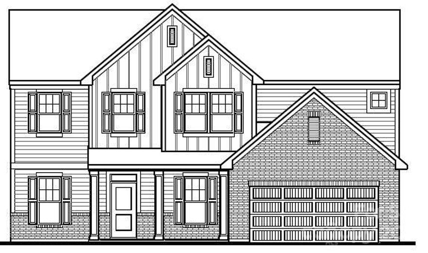 Welcome to the Stockton plan in one of our newest communities, Sanders Ridge,  Enter the home from the front porch and you will step into the 2-story foyer. This home has everything you could need from a formal dining room, very open and spacious family room and breakfast room and a quiet study on the back.    Head out your Atrium door off the breakfast room and enjoy coffee or a family cookout on the large/extended patio.  Pull up barstools to your island for additional seating if you have guests over! Upstairs your primary bath boasts a separate tub and shower and a huge walk in closet, 3 additional bedrooms and a large loft.  Beautiful finishes include granite countertops in the kitchen, quartz tops in the full baths, low-maintenance laminate flooring in the entire downstairs, and grey cabinetry