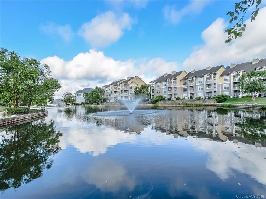 Prime location at Lake Norman in Cornelius! Waterfront community with amenities - close to Birkdale Village and Robbins Park. Desirable first floor, three bedroom floor plan with two bedrooms having access to their own patio. Only steps away from the pool & lake. Great investment opportunity!