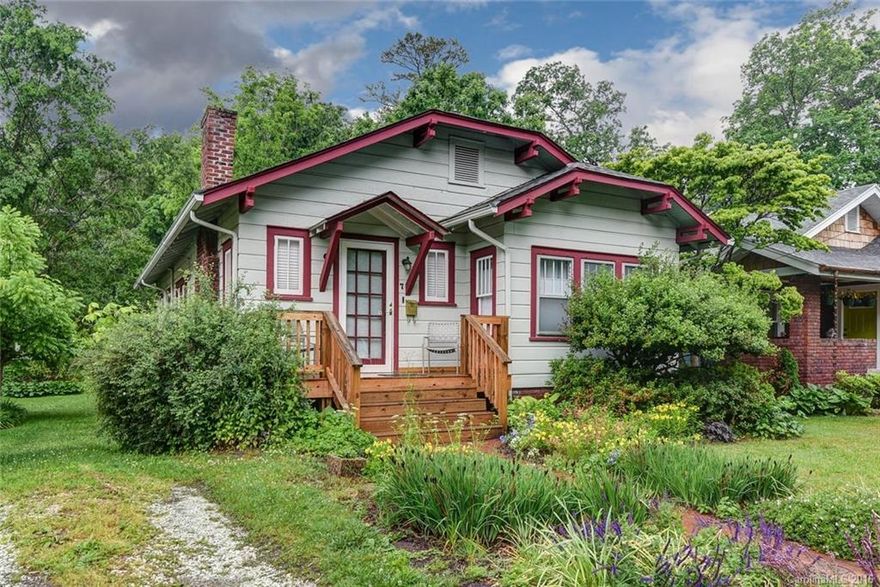 1920's charmer in North Asheville, between Merrimon & Charlotte Streets! Find all the details you would expect in a home of this era such as original hardwoods, door & window casings, plus many updated features as well. You will even have access to the back deck from the master to enjoy cool mountain evenings or your morning coffee. Established flowers border the walk into this dreamy cottage and the level backyard offers countless options for gardening, play time, or entertaining. Check it out!