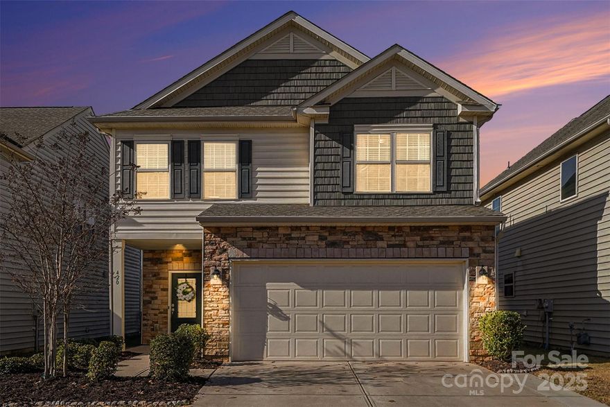 Welcome home to this move-in-ready home in highly desirable Waterside at the Catawba. Inside, you’ll love the wide-plank floors throughout the first floor, the bright natural light, and the easy, open flow that works perfectly for everyday living and entertaining. The kitchen shines with upgraded cabinetry, granite countertops, subway tile backsplash, gas range, and generous bar seating plus a dining area. Upstairs, enjoy spacious bedrooms and a flexible loft that’s ideal for a home office, playroom, or workout space. The primary suite is your retreat with a spa-style bath featuring tile floors, a tiled shower, garden tub, and a walk-in closet. And then there’s the outdoor space—the part that really seals it. A covered back porch where mornings are quieter, evenings last longer, and you can actually picture yourself exhaling again. Add the extended patio and fenced yard, and suddenly you’re hosting, grilling, and living outside more than you ever did before. The best part? Waterside is popular for a reason. Resort-style amenities, trails, courts, pools, clubhouse, fitness center—plus proximity to everything that makes Fort Mill so easy to love. And with highly rated schools, it’s no wonder so many people relocating here put this community at the top of the list.