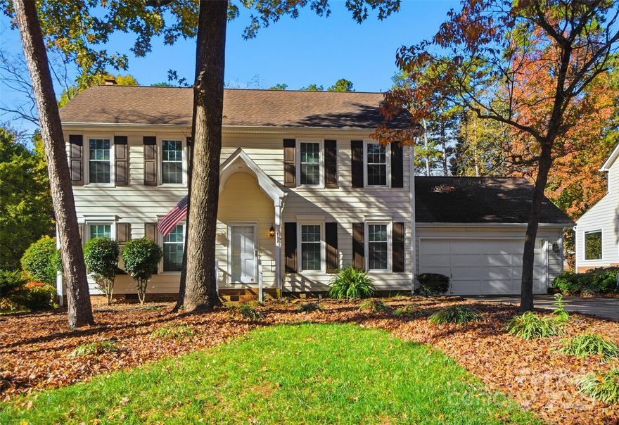 Incredible opportunity!! This well cared for ONE owner home in The Heathers, Matthews NC is ready for your personal touch!! Listed to give you "room" to make this home your own!! Hard to find in this location and at this price! Great curb appeal, light and bright, so many options with this great floor plan, open it up, or love it the way it is! Many options to consider...use the living room as an office, play area, or increase the space of your family room?? Family room with wood burning masonry fireplace with access to your large deck! Open to the kitchen/kitchenette with beautiful floor to ceiling windows overlooking your HUGE fenced yard! Fantastic and level backyard, so much space, future vision for a pool?? Primary room has vaulted ceiling, roomy secondary bedrooms, large secondary bathroom, attic storage, garage is oversized for even MORE storage space. Oh and NO HOA! Fantastic location close to interstate, shopping, restaurants, close proximity to both downtown Matthews & Mint Hill. Do not wait, this home is a "needle in a haystack"!!