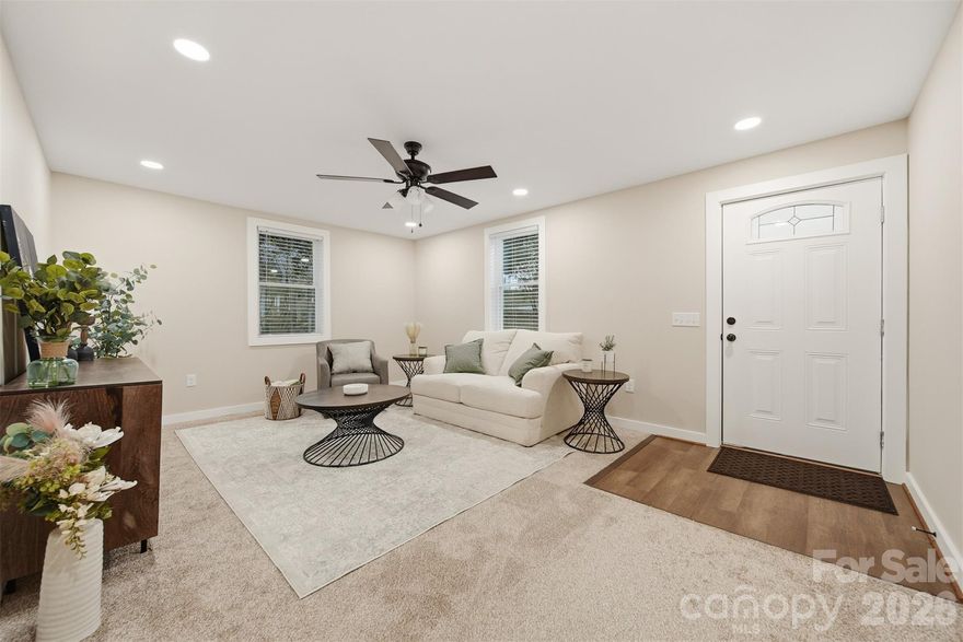 All this home needs is you!  Welcome to 20 Archer Street, Granite Falls, NC.  The little things that make a house feel like home - a wide front porch, an actual laundry room with a washer and dryer, a kitchen pantry, walk in closet in the primary bedroom, open shelving in the bathroom, not to mention new flooring, paint, light fixtures, kitchen appliances, doors - all these things make home buying feel good.  Granite Falls is a small town located in the foothills of the Blue Ridge Mountains.  Halfway between two larger, growing cities - Hickory and Lenoir.  Archer Street is centrally located between Hwy 321 and downtown Granite Falls.  Quick to everything!  New construction going on in the same neighborhood at a much higher price point.  I invite you to come take a look.  Don't have a lender?  Happy to recommend a local lender to you!  You could celebrate the holidays in your new place.